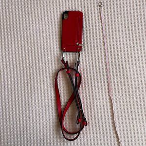 Hera red iPhone X/XS case with cross body strap